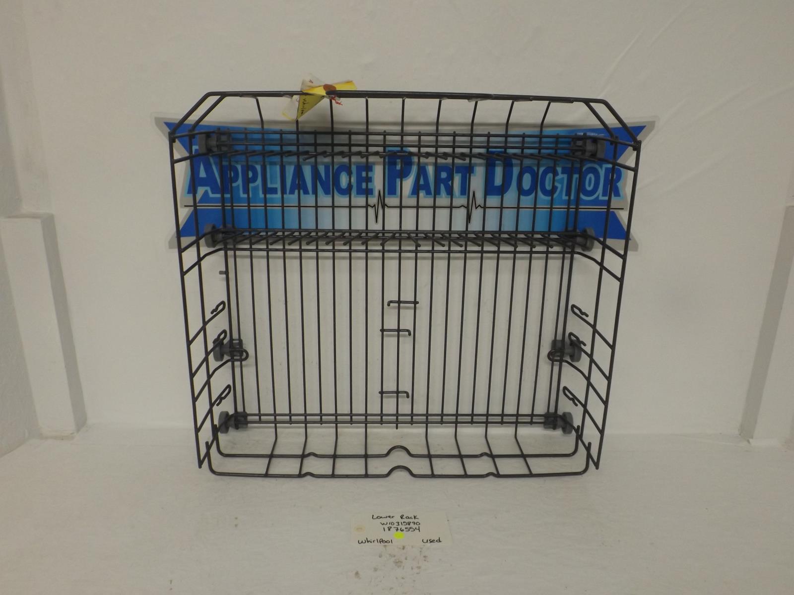 Whirlpool Dishwasher W10315890 1876554 Lower Rack Used Whirlpool Dishwasher W10315890 1876554 Lower Rack Used